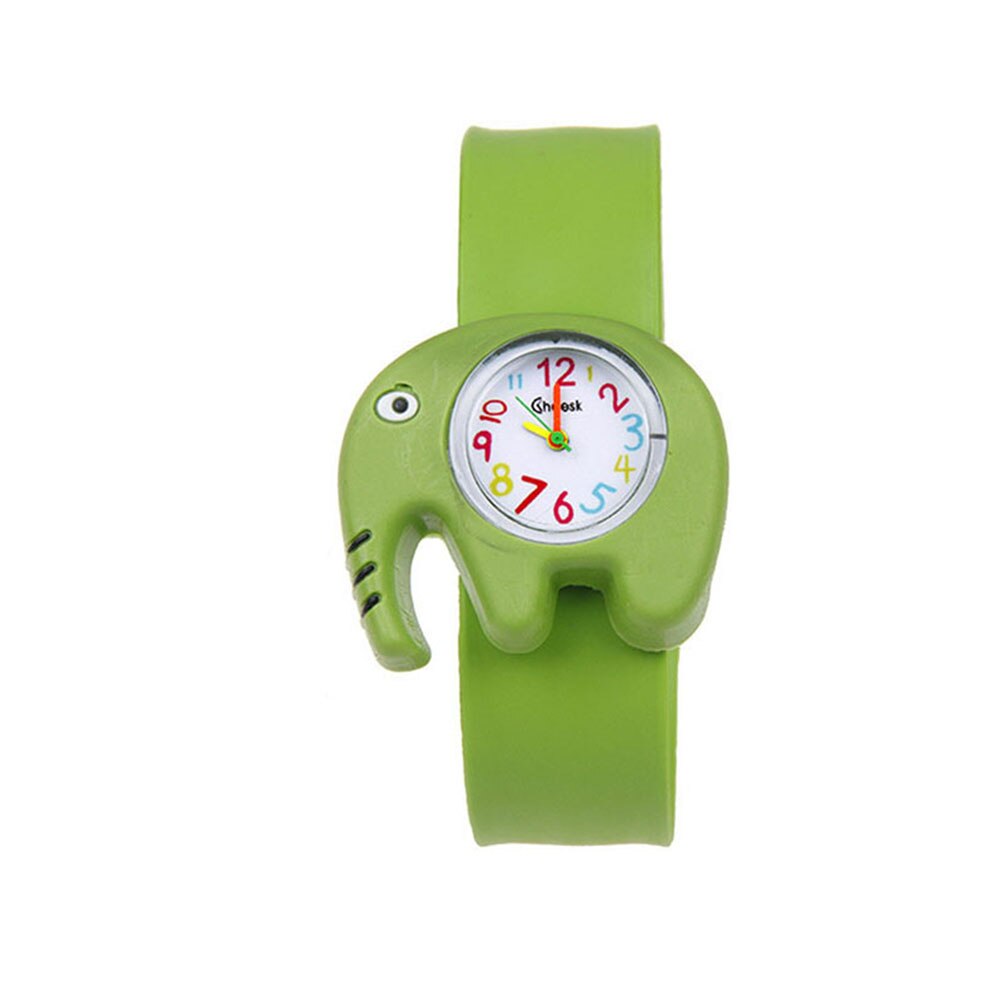1 Pcs Children Kids Wrist Quartz Watch Silicone Strap Cute Cartoon Style Birthday FO