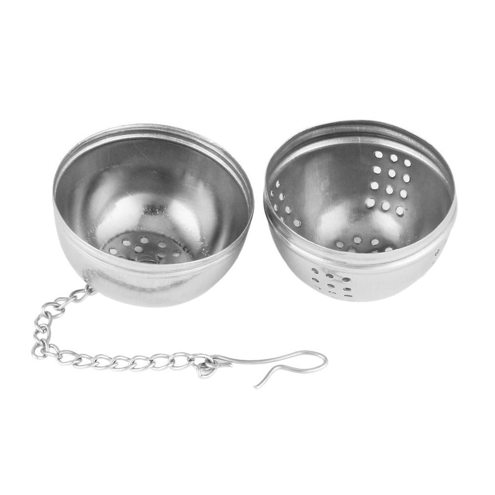 Bola infusora de té de acero inoxidable, tetera con bloqueo de hojas de té, colador de especias herbales, filtro de malla, herramientas de cocina, accesorios de cocina