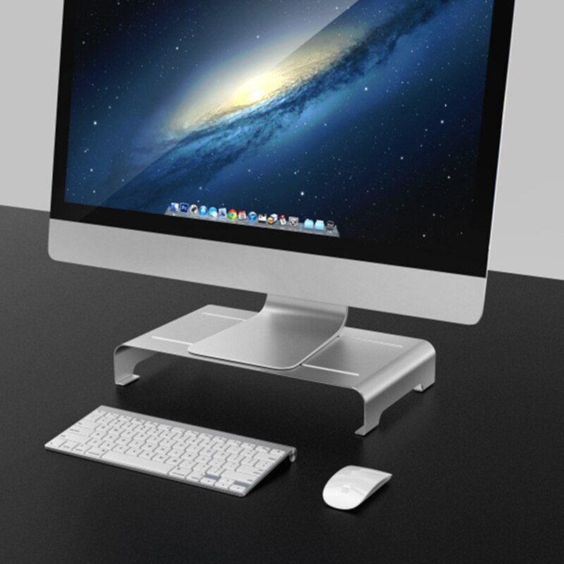 Bærbar aluminium skærmstativ metal computer universel stationær bordstativ til imac mac book lenovo dell