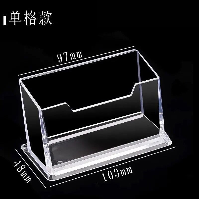 Clear Acrylic Business Name Card Holder Display Stand Rack Desktop Table Organizer Office Home Supplies Card Storage Rack: 01