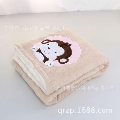 Manta de travamento elástica para bebês, manta de fio de veludo coral e lã de corvino com camada dupla composta para mãe de bebê multifuncional: Rosa