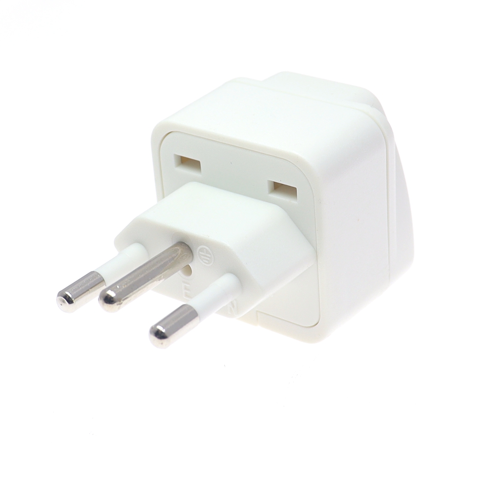 Universal Brazil Plug Adapter 3 Pin EU Euro AU US UK To Brazil Travel Adapter Electric Power Cord Charger Socket Outlet: WHITE