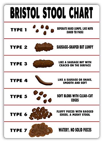 Tin Sign Aluminum Bristol Stool Chart Outdoor & Indoor Sign Wall Decoration 12x8 INCH Bar Pub Home Wall Decor Retro Metal Art: Jo120