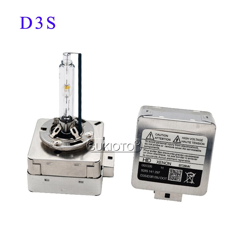 Sukioto premie 35w xenon  d1s d2s d3s d4s skjult xenon pære lampe  d1s 4300k d3s 8000k d2s 6000k d4s bil hovedlys erstatning pære