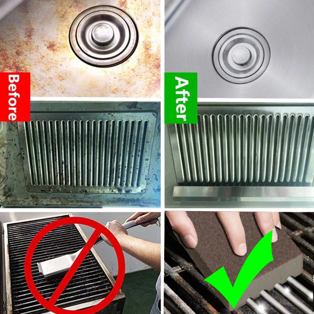 2/4/6/8 stk grill rengøring mursten blok grill rengøring sten grill stativer pletter fedt rense blok køkken rust fjernelse værktøj