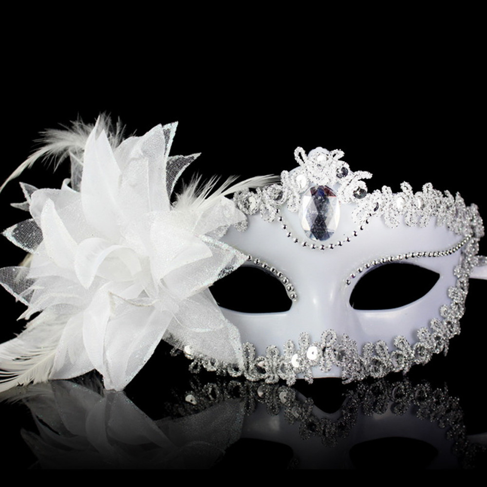 Tanz Party Diamant venezia nische Maske Feder Blume Hochzeit Karneval Leistung Kostüm sexy Dame Maske Maskerade Weihnachten