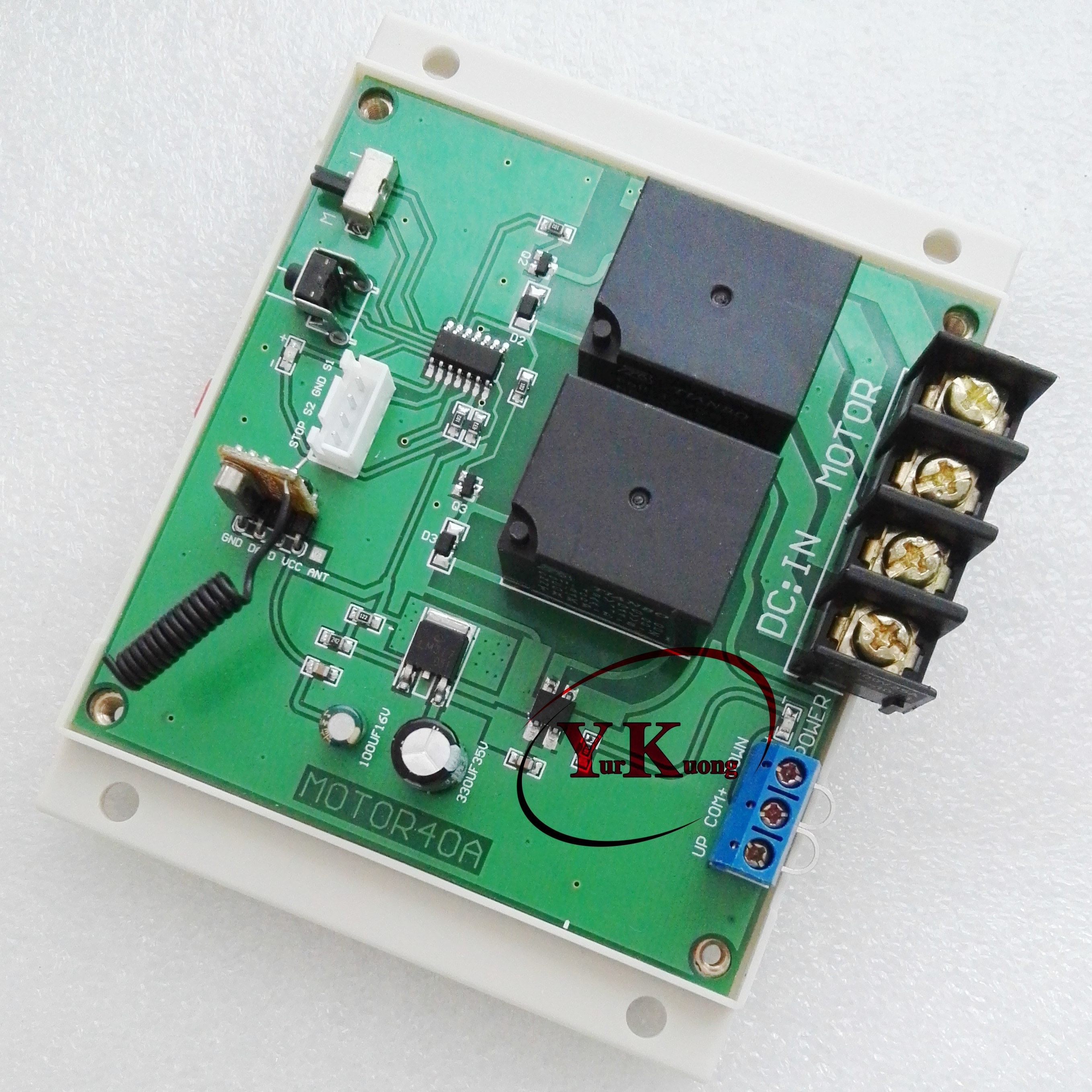 Rolling Door Motor Remote Controller DC 12V 24V 30A Relay High Load industrial control Motor Forwards Reverse Up Down Stop