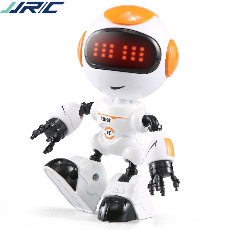 Original JJRC R8/R9 touch sensing RC robot intelligent LED eye intelligent voice DIY body posture children toy: R8 orange