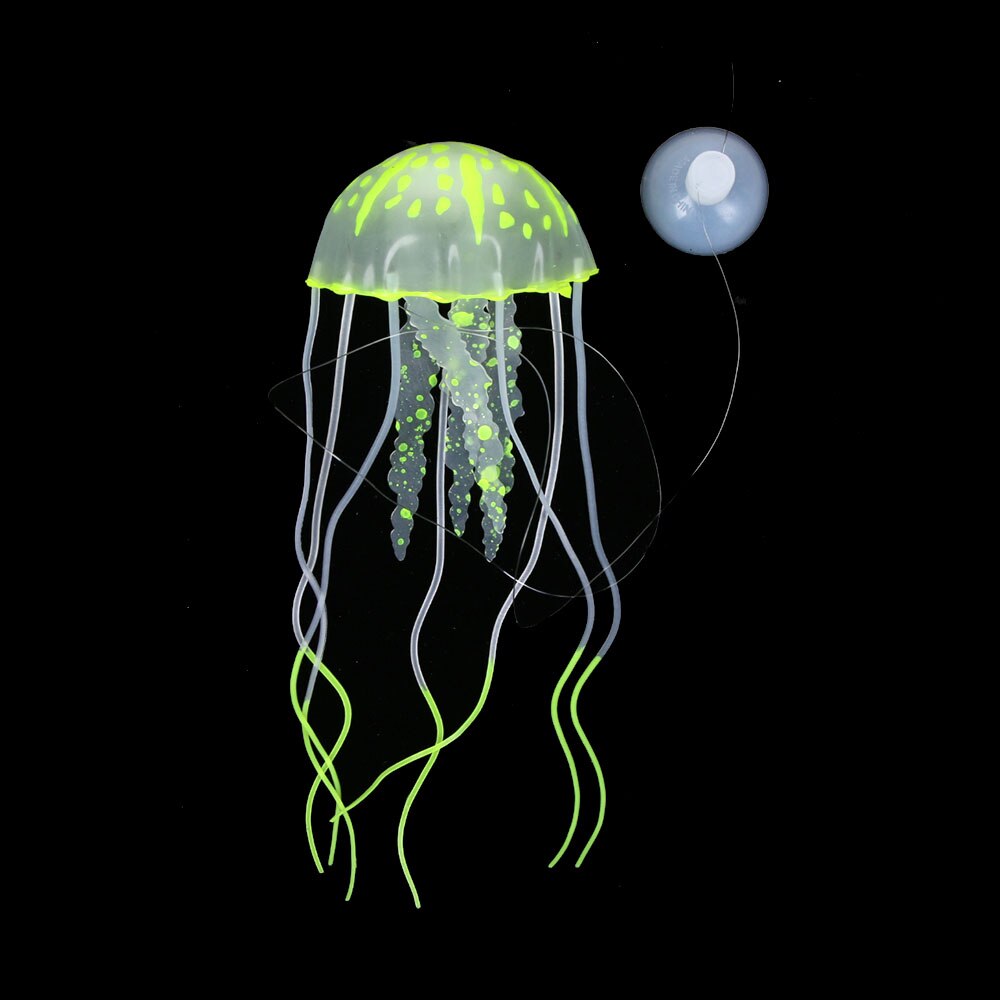 Neue Glowing-effekt Künstliche Quallen Aquarium Dekoration Aquarium Unterwasser Live Anlage Leucht Ornament: yellow(5.3cm)