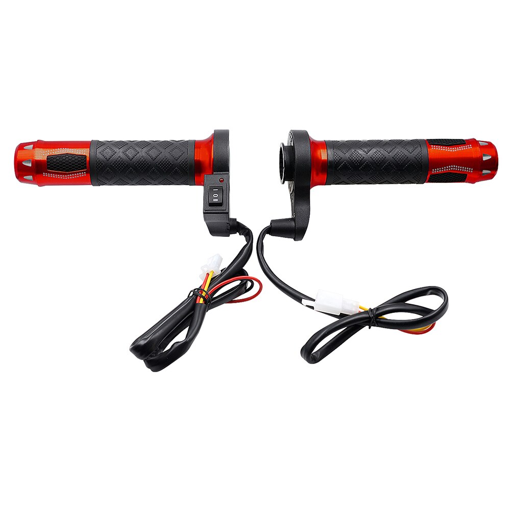 1 par 12v motorcykel elektrisk varmehåndtag greb aluminiumslegering universal justerbart temperaturhåndtag til atv motorcykel