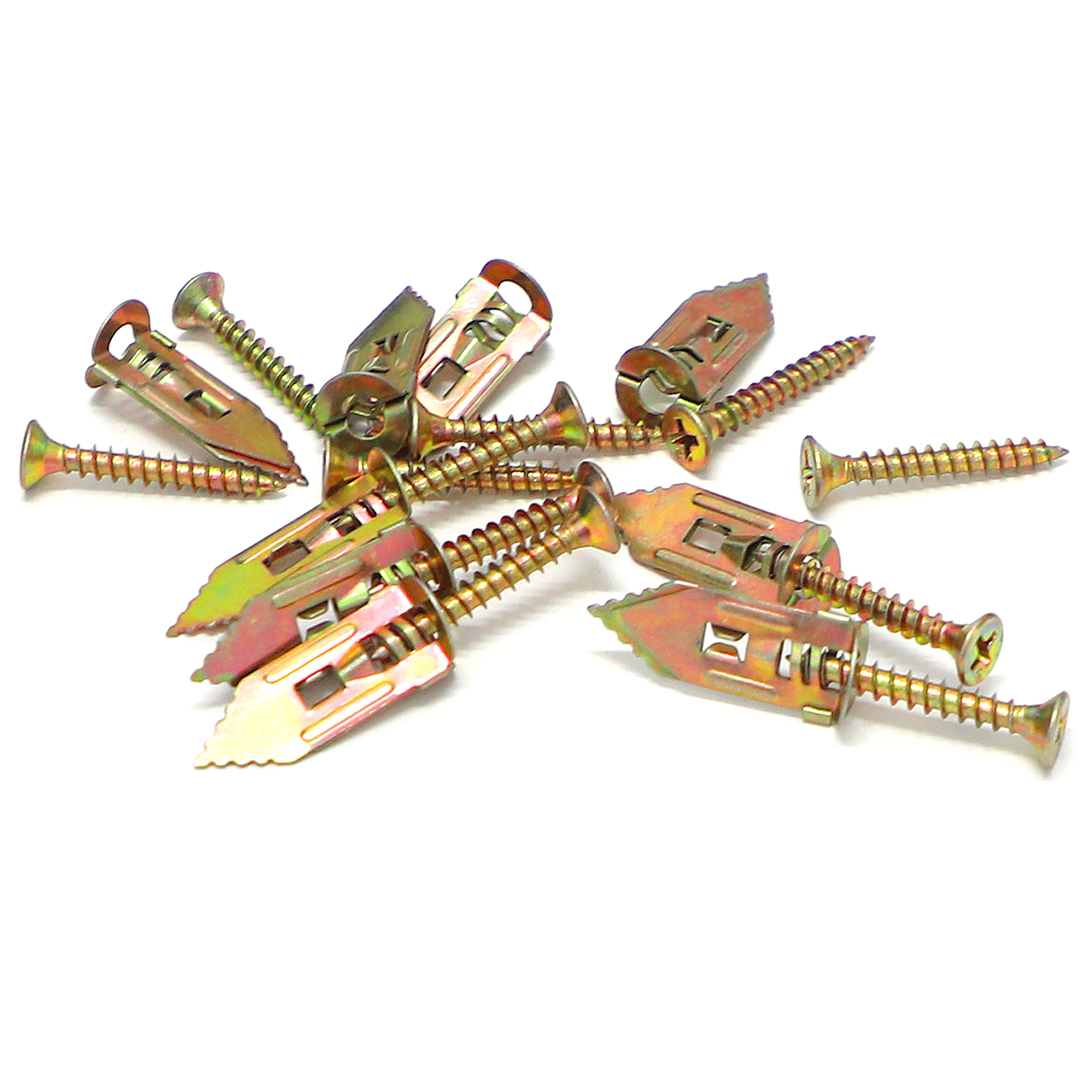 30/60/100 sæt selvborende gipsankre med skruer og  a 30mm længder gipsudvidelsesskrue til gipsanker