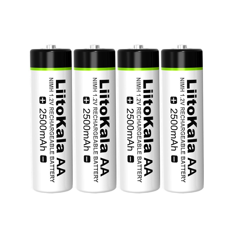 10-50 Stuks Originele Liitokala 1.2V Aa 2500Mah Ni-Mh Oplaadbare Batterij Aa Voor Temperatuur Gun Afstandsbediening muis Speelgoed Batterijen