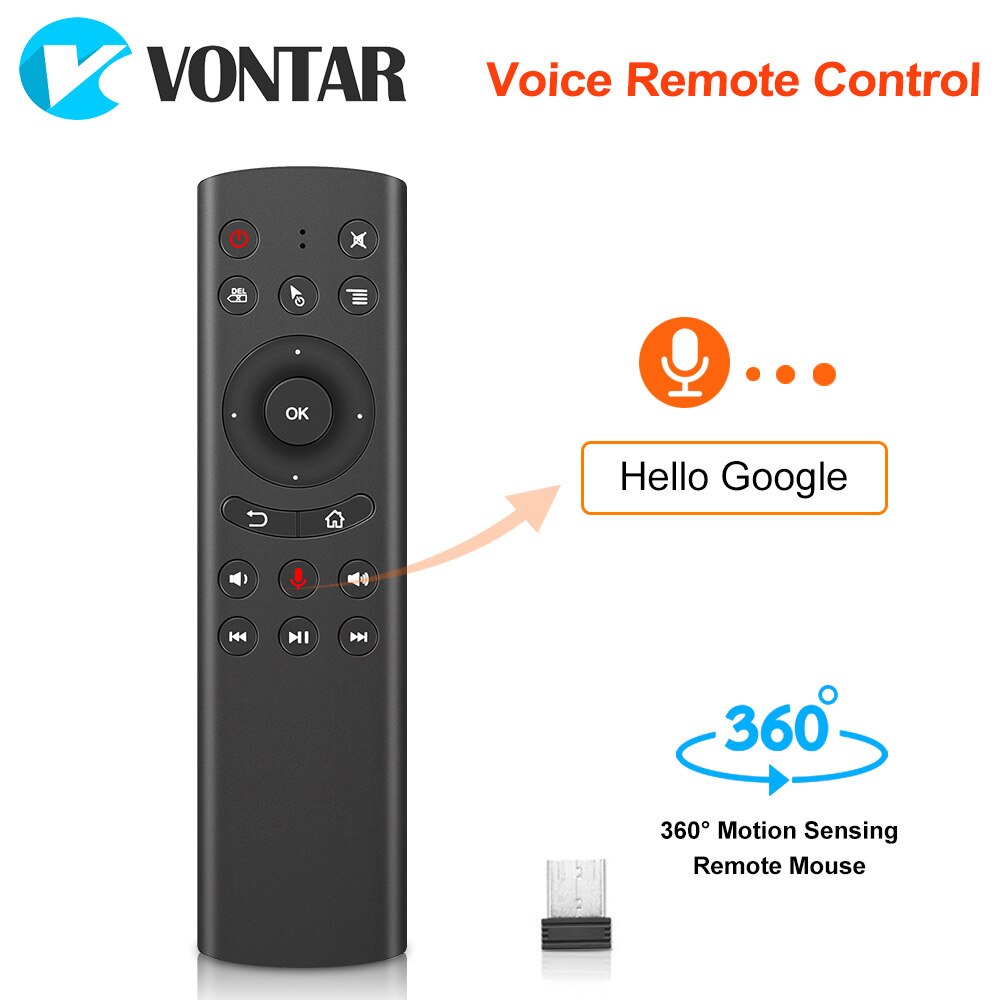 Télécommande g30 voix,  g30s souris aériennes, 2.4g mini claviers sans fil, gyroscope d'apprentissage infrarouge, assistant google pour android tv box pc: G20s