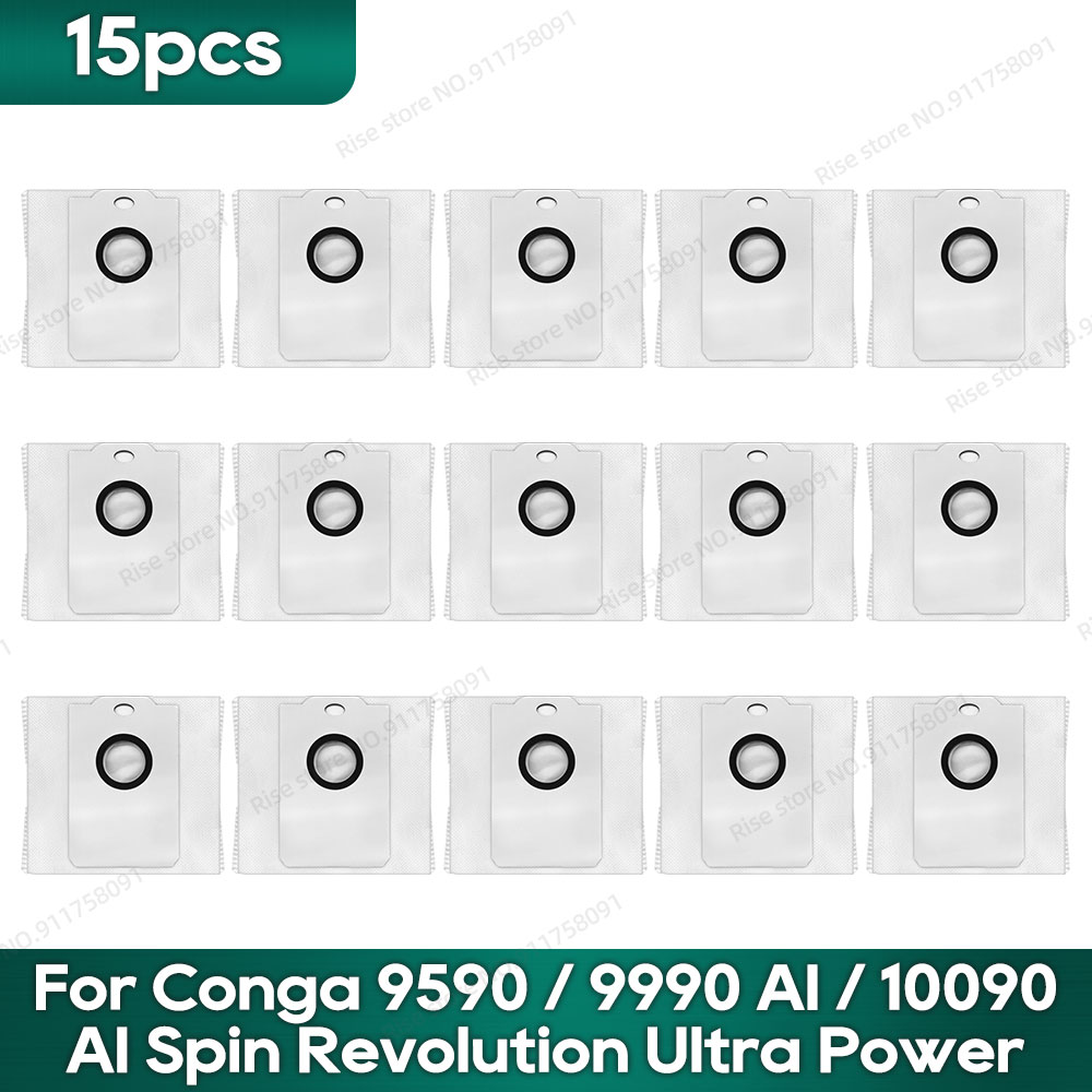 Compatible para Cecotec Conga 9590 9990 AI 10090 AI Spin Revolution Ultra Power Home recambios: Filtro Hepa, Cepillo Principal, Bolsa para Polvo: Lavanda