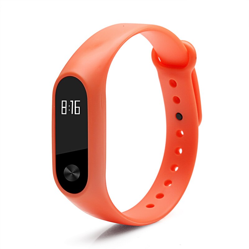 Accesorios inteligentes BOORUI, reemplazo de correa mi band 2 para xiaomi mi band 2, pulsera deportiva de silicona con colores variados: Orange