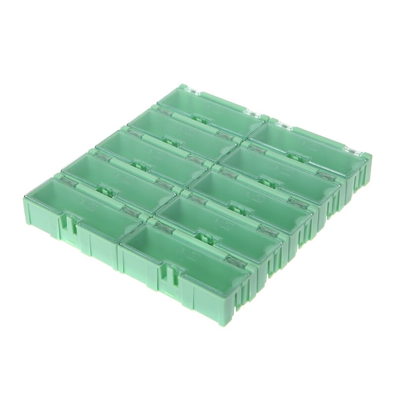 Mini caja electrónica SMD SMT, caja de almacenamiento de componentes electrónicos IC, 75x mm