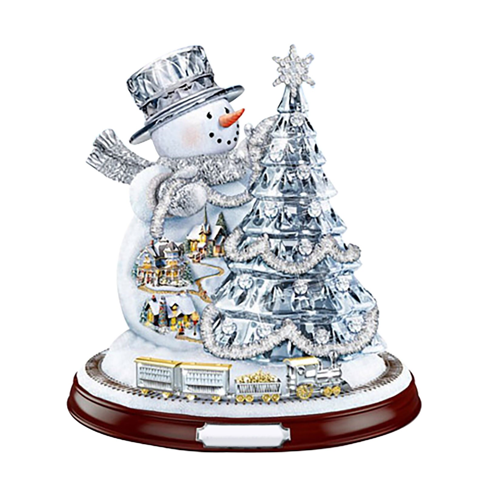 Christmas Tree Rotating Sculpture Train Decorations Paste Window Paste Stickers Christmas Decorations for Home Adesivos de pared: O