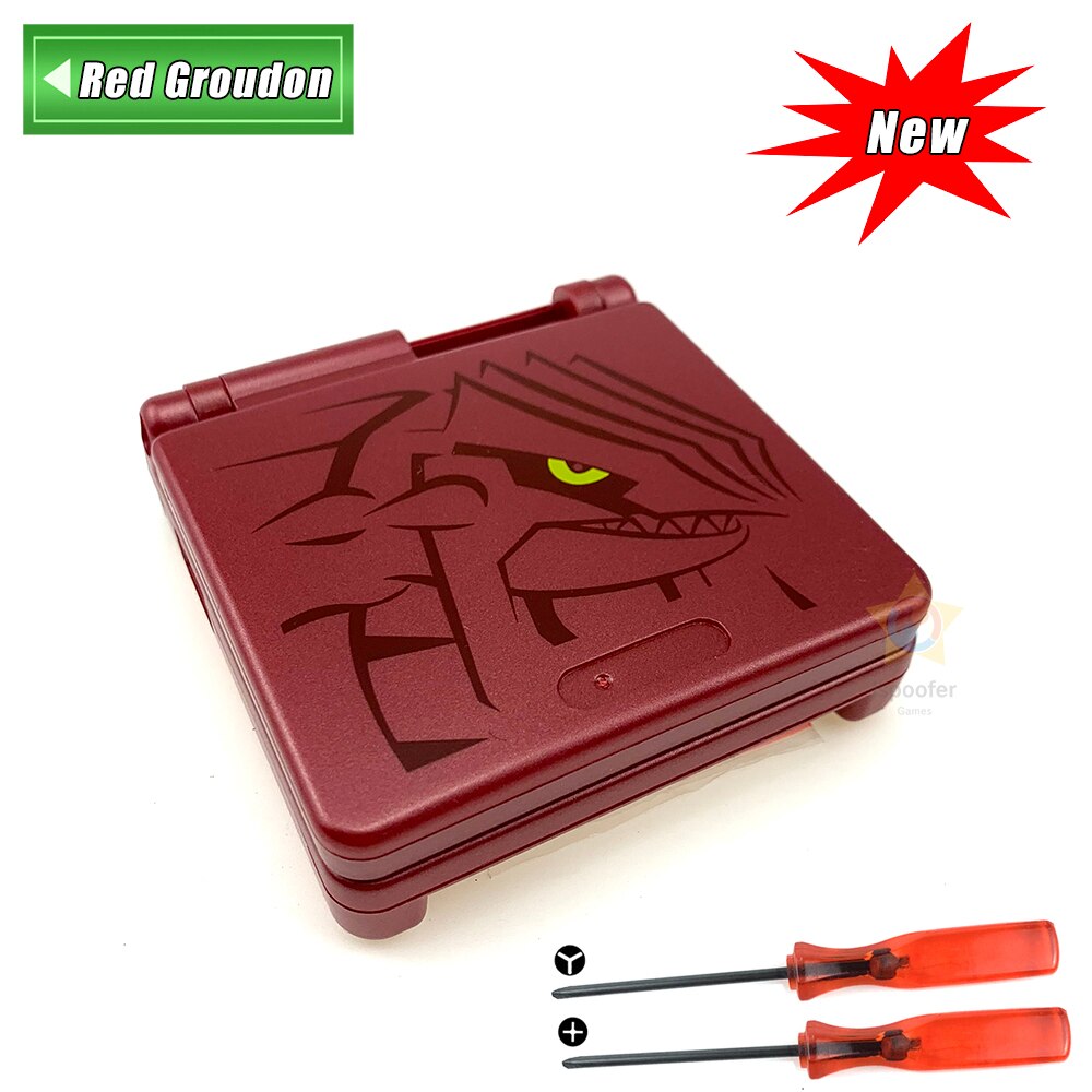 Cartoon Volle Gehäuse Shell-Ersatz Für Nintendo Gameboy Advance SP Für GBA SP Spielkonsole Abdeckung Fall: Red Groudon