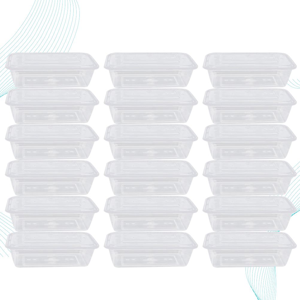 50pcs 750ml Transparent Fruit Carry Out Box Disposable Salad Meal Containers Food Storage Box Take Out Packing Box