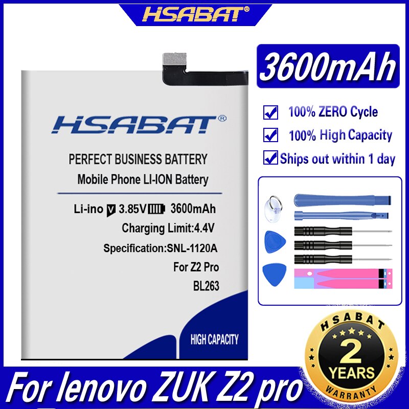 HSABAT 3600mAh-5600mAh BL268 BL263 BL255 Batterie für Lenovo ZUK Z2 Z2131 / ZUK Z2 pro Z2Pro / ZUK Z1