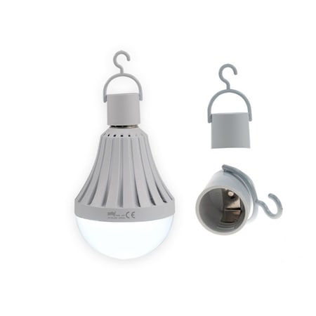 12W Oplaadbare Smart Led Lamp E27 - 6400K + Draagbare Beugel