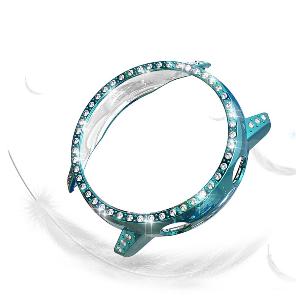 Film PC Case for Samsung Galaxy Watch Active 2 Cover 40mm 44mm Women Diamond Protector Shell Lightweight Bumper Active 40mm: Blue / Active 40mm