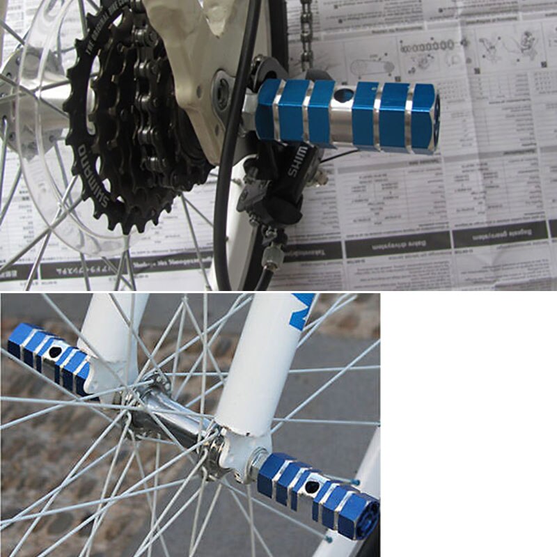 1 paire universelle vélo Hexagonal pied cascadeur cheville essieu pédales pièces BMX vtt vélo pédale pied chevilles en alliage d'aluminium arrière chevilles chaudes