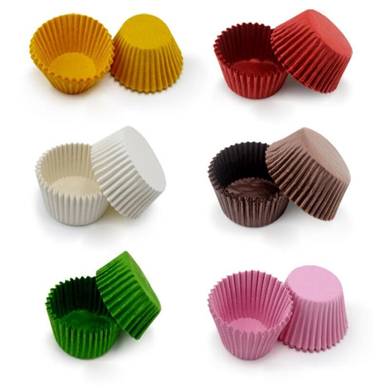 100 Stks/partij Pure White Cupcake Liners Food Grade Papier Cup Cake Bakken Cup Muffin Keuken Cupcake Gevallen Cake Mallen
