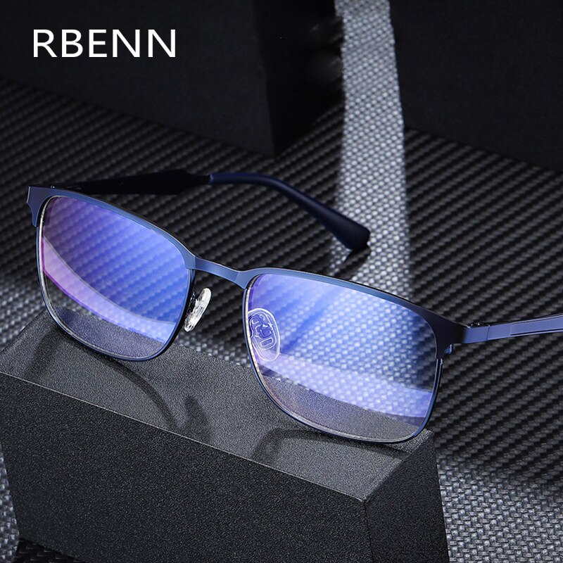RBENN gafas de ordenador de negocios para hombres, gafas de bloqueo de luz azul de para hombres, gafas de juego Anti luz azul UV400