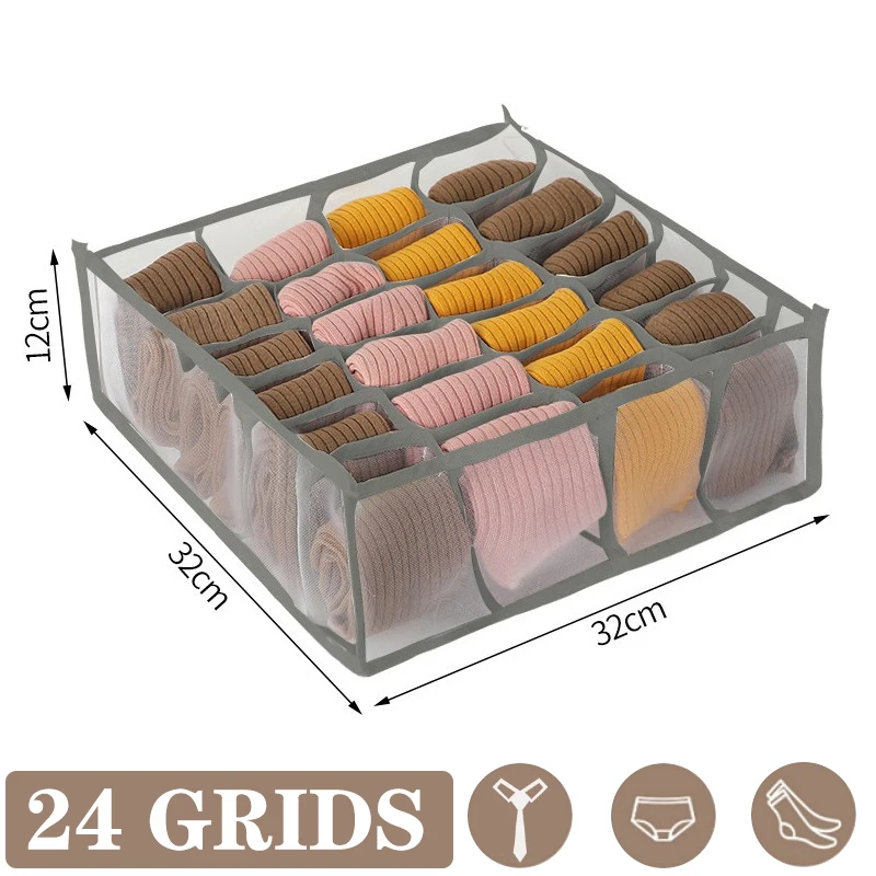 Wardrobe Clothing Divided Storage Underwear T-Shirt Sock Organizer Bra Socks Cabinet Drawer Organizer Jeans Closet Storage Box: Chocolate