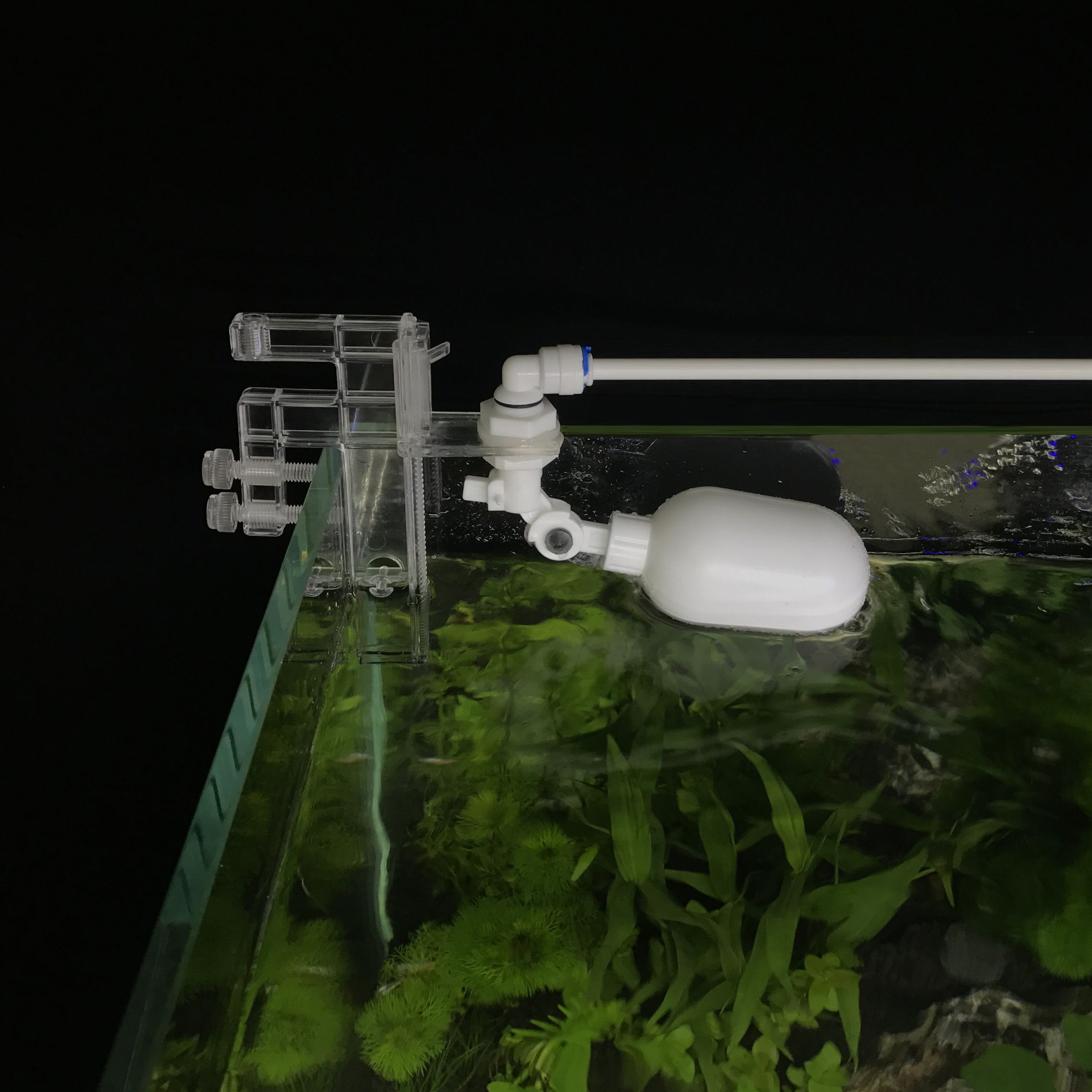 1/4" Adjustable Float Valve Auto Top Off ATO Solution Auto Water Filler Float Valve Mounting for Aquarium Sump