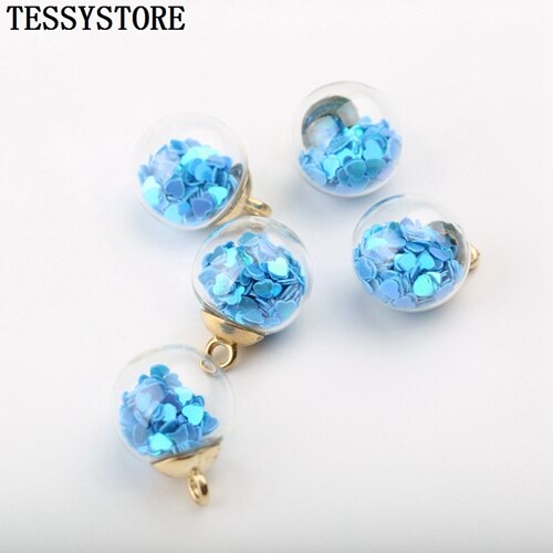 16 millimetri Palla Di Vetro Trasparente Piccolo Ciondolo Con Piccolo Cuore Amoroso All'interno del Pendente Per Monili Che Fanno Della Collana Accessori: Z016