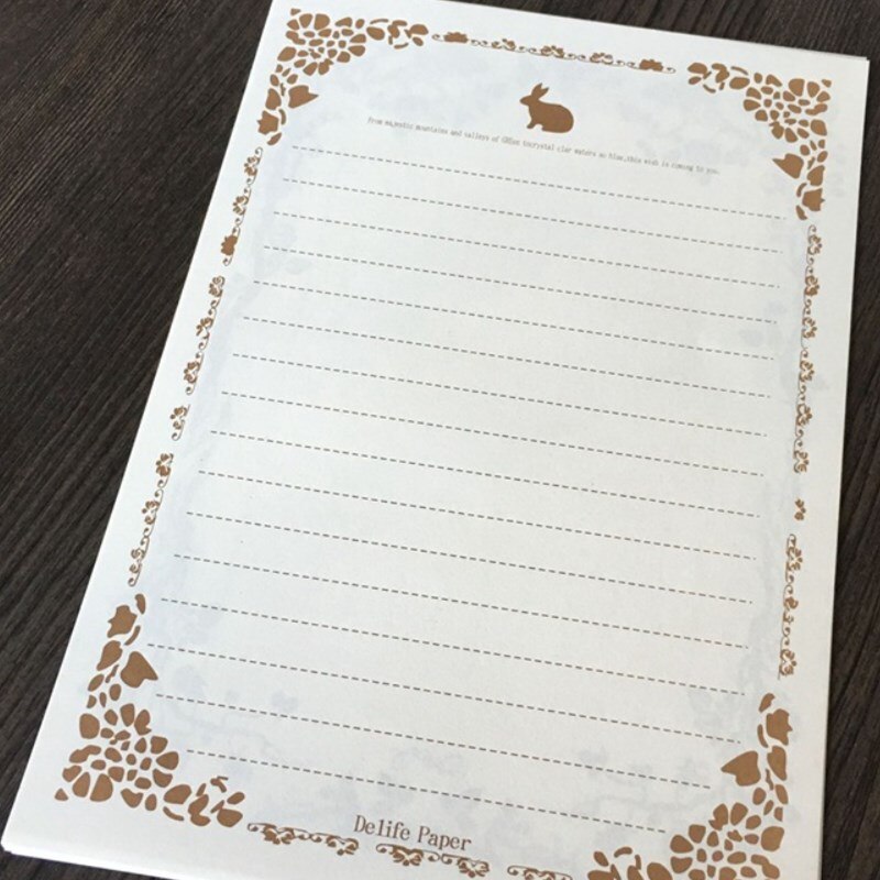 8 Sheet Writing Stationery Paper Note Letter Set For School Stationery: A