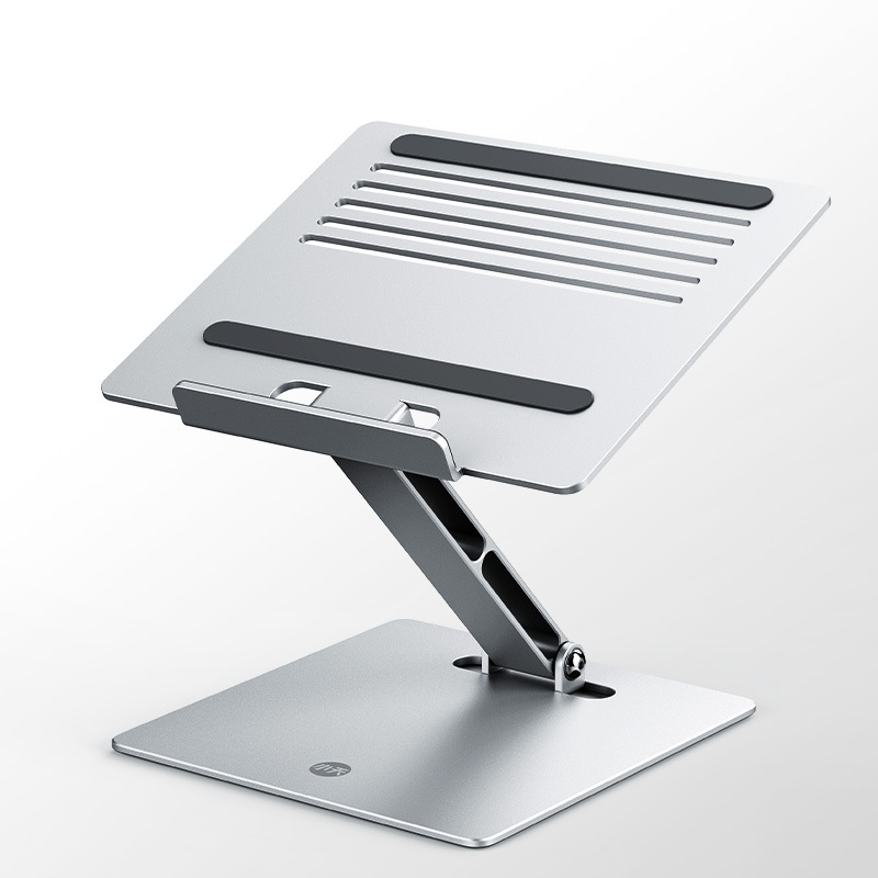 Laptop Stand Portable Gaming Notebook Aluminum Alloy Cooling Folding Lift Office Stand Computer Stand Chromebook: silver