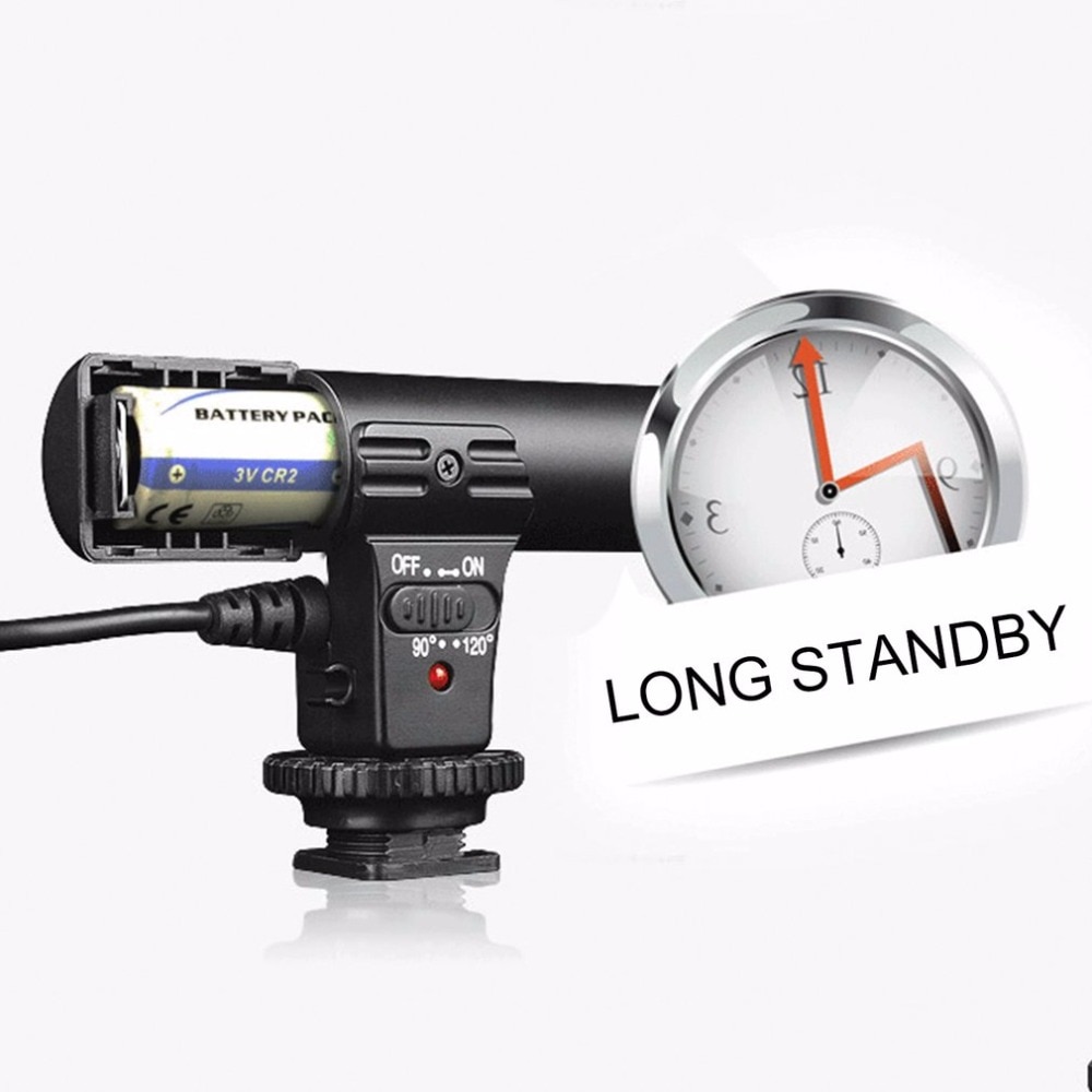 Condenser Microphone 3.5mm Recording Microphone Interview Mic for DSLR Camera Video DV Camcorder