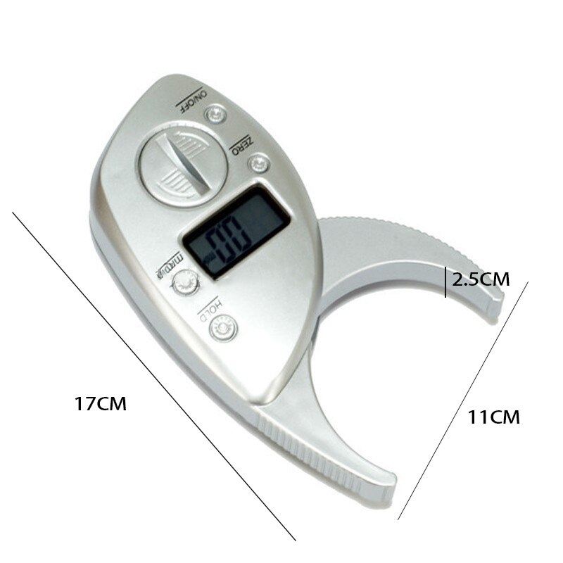 Digital Body Fat Caliper Skinfold Caliper LCD Display Analyzer Tape Measure Pack Slimming Scales Loss Weight Anti-slip Handle