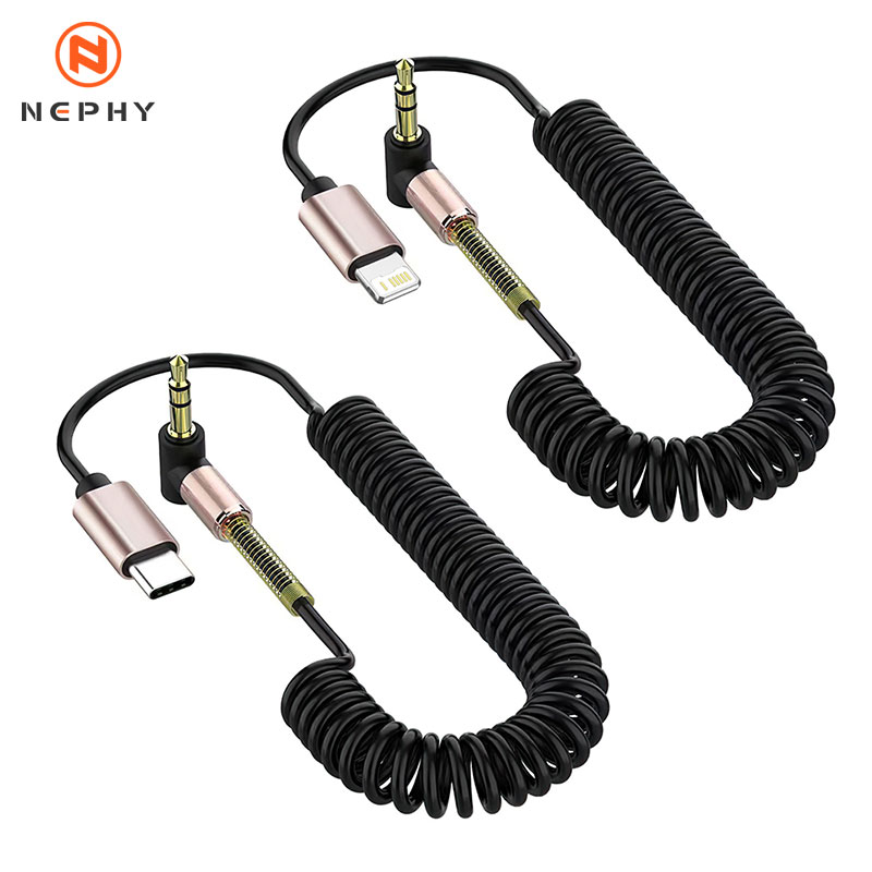 Usb c  til 3.5mm jack aux lydkabeladapter til hodetelefoner headset høyttaler aux-ledningsledning type-c omformerkabel