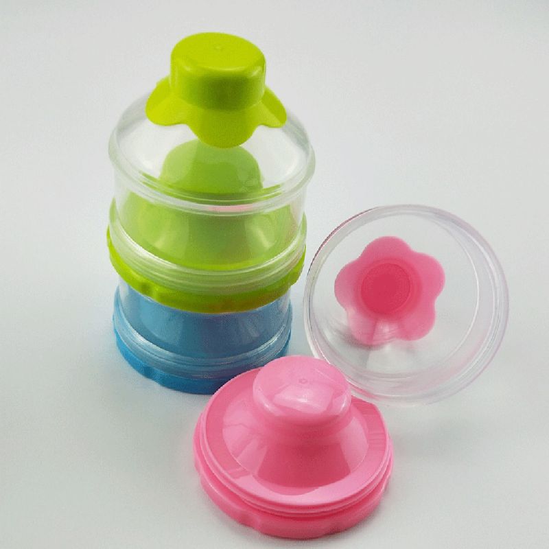 3-Lagen Baby Melkpoeder Container Stapelbaar Formule Melk Opslag Dispenser