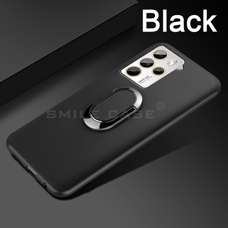 Hoes Voor Htc U23 Pro (5G) Funda 6.7 Inch Zwart Klassiek Vinger Ring 360 Graden Rotatie Zachte Behuizing Voor Htc U23 (5G) Capa: Black