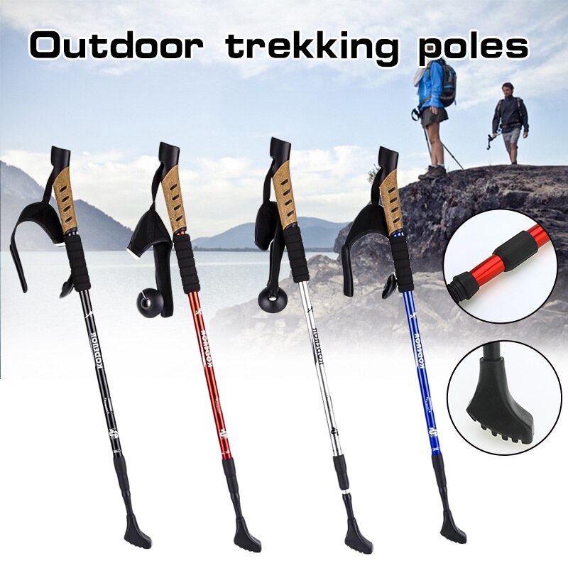 Nordic Walking Poles Adjustable Trekking Poles Telescopic 68-135 cm Anti Shock Nordic Walking Sticks Telescopic Hiking Stick