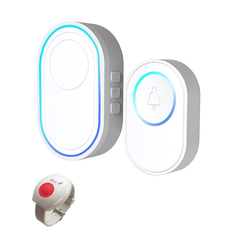 Sistema de alarme de emergência para idosos tuya wifi, pulseira com botão de alarme: 1 sos button / Conector Europeu