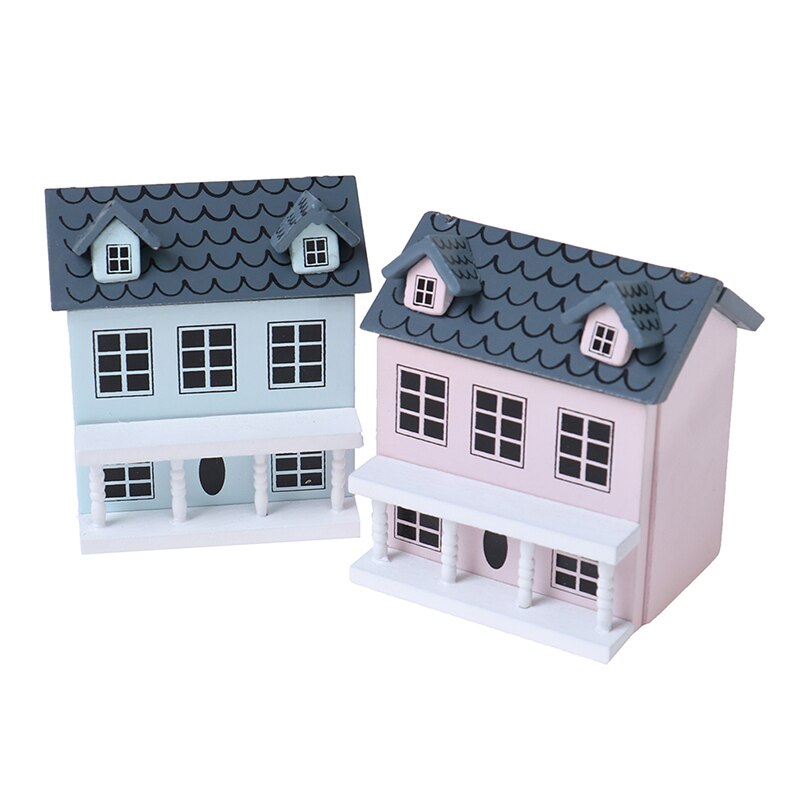 1:12 Dollhouse Miniatuur Houten Huisje Model Mooie Villa Poppenhuis Decor