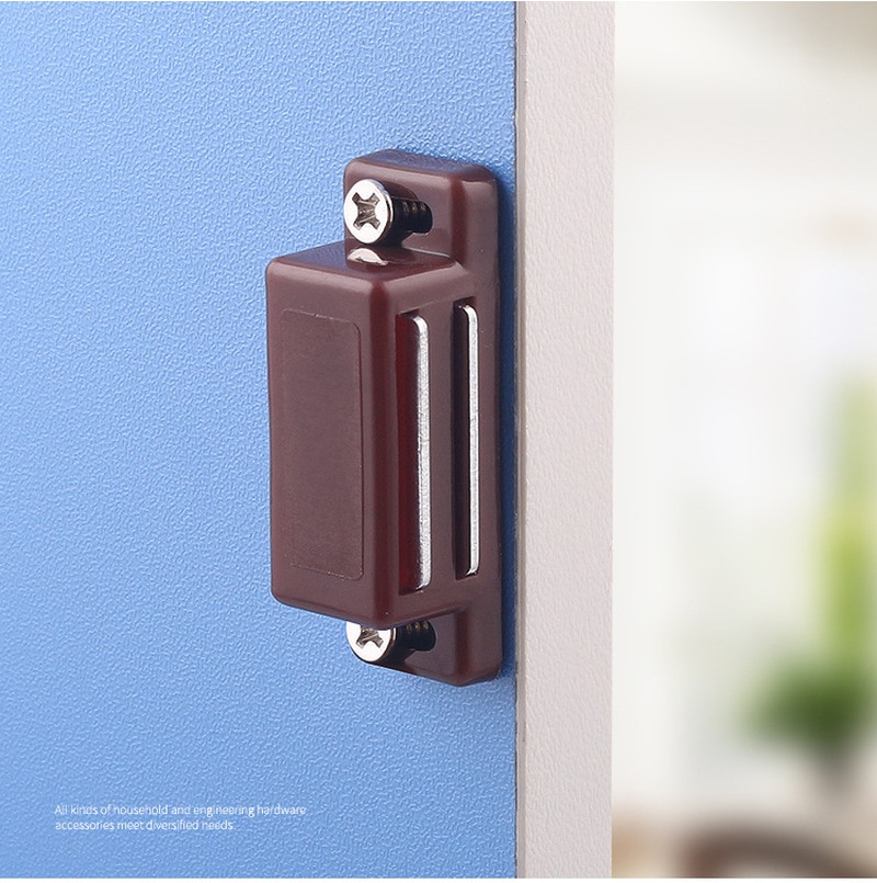 Cupboard Cabinet Etc Furniture Door Latch/Catch Closures Highly Magnet Catch with Metal Plate and Free Screws Plastic