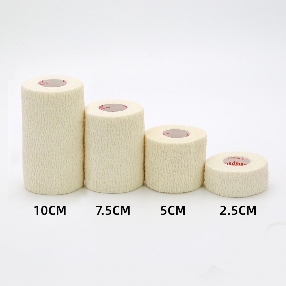 Kindmax Healthcare All Cotton Self Adherent Elastic Cohesive Bandages Wrap Rainbow Colors for Sports Injury for Pets 1 Roll