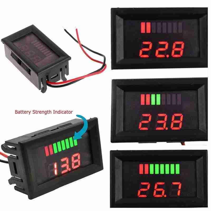 Battery Strength Indicator Digital Display LED Electric Accessories Tester Capacity Gauge Battery D2J9