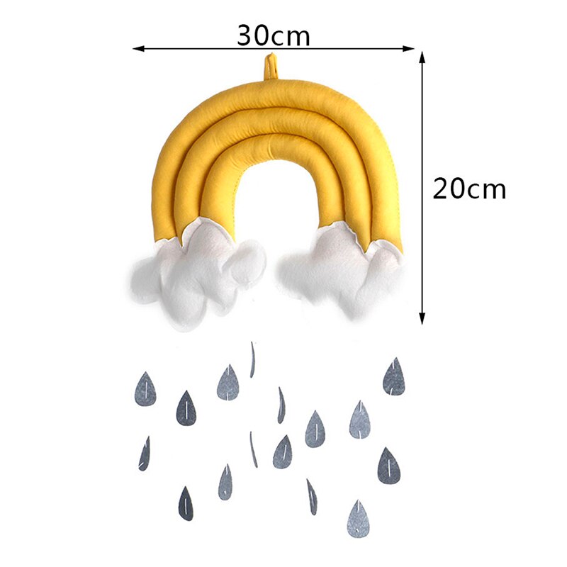 Tienda de campaña con colgante para cuna de bebé, accesorios de lluvia en la nube, colgante móvil de tela, accesorios de fotografía, decoración de habitación de bebé,