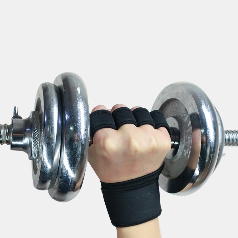 Crossfit halb Finger Fitness Handschuhe mit Handgelenk wickeln Unterstützung für Männer Frauen Crossfit trainieren Energie Gewichtheben Hand Schutz