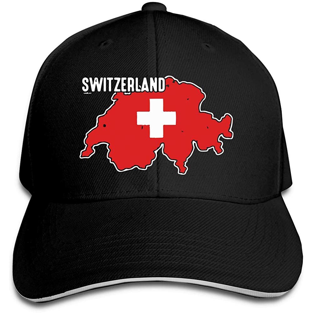 Männer Frauen Schweiz Flagge Karte Baseball Kappe Baseball Kappe