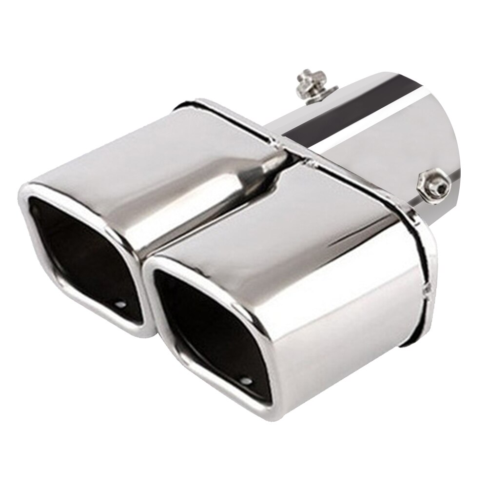 Punta Di Scarico Universale In Acciaio Inox Cromato, Terminale Tubo Di Coda Sportivo, Diametro 50mm, Con Morsetti, Per Auto - 2