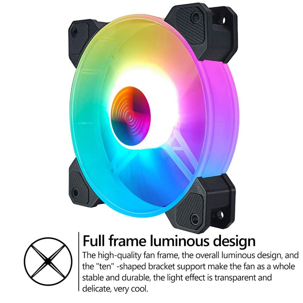 RGB PC Case Fan - 120mm Adjustable Speed - Quiet Cooling - With Controller
